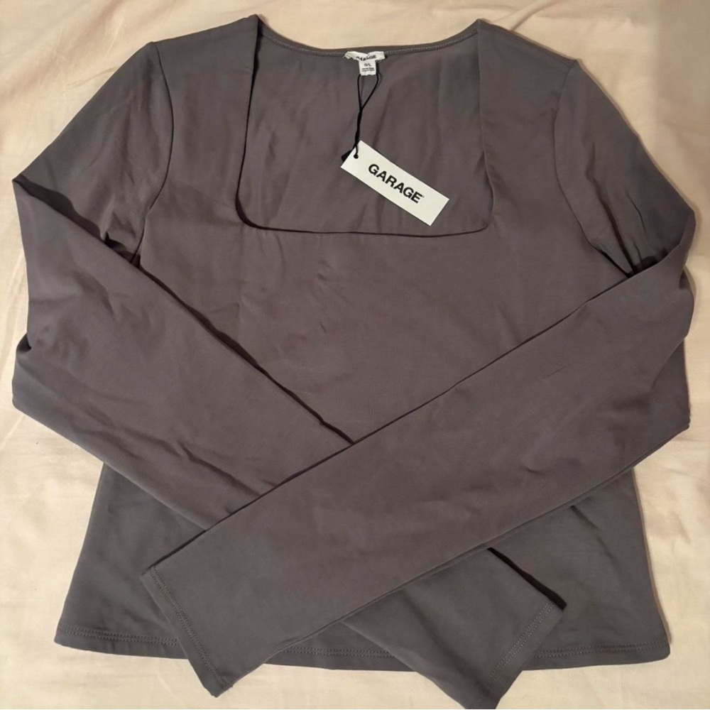 Garage Women's Charcoal Long Sleeve Tee